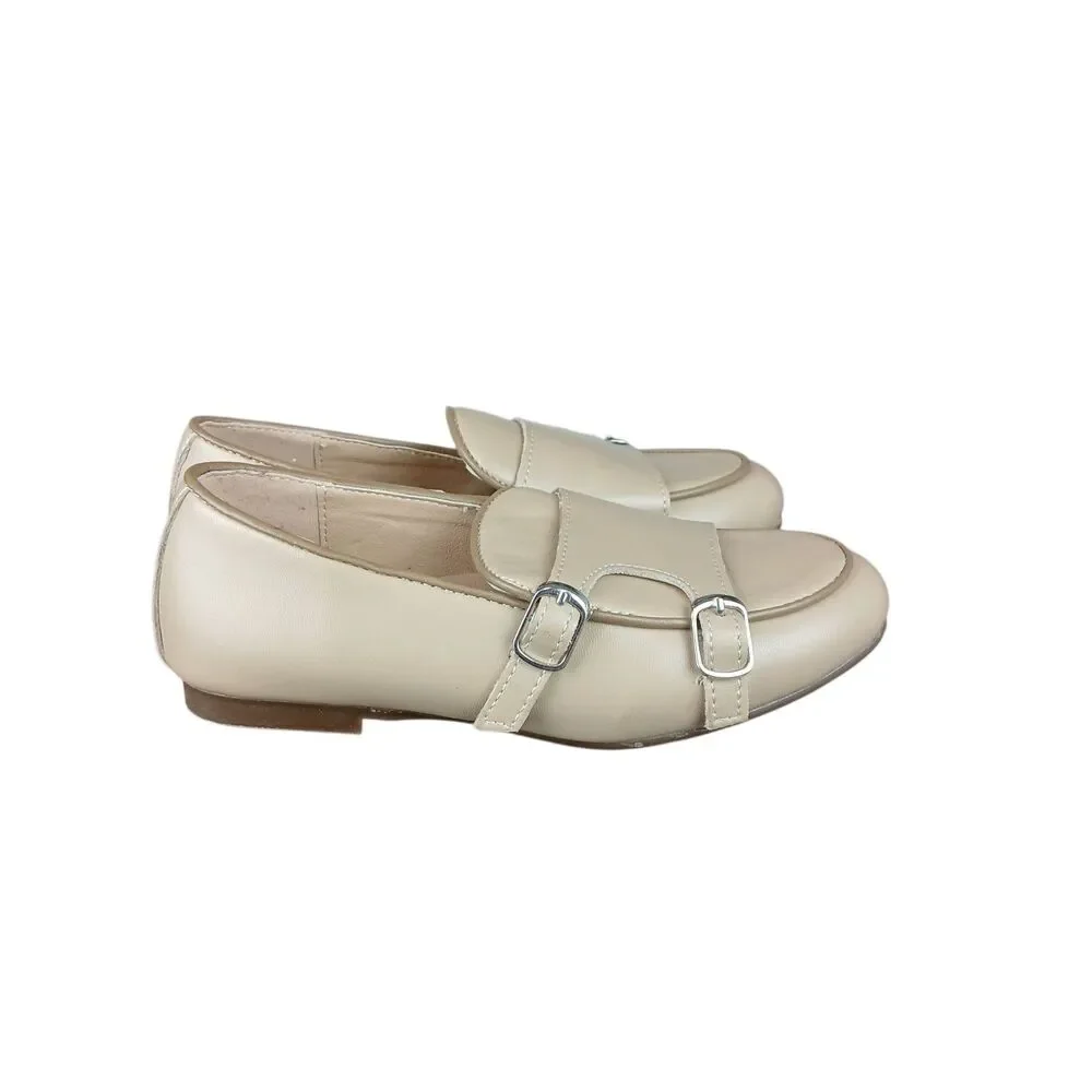 NEW Emerald Label Leather Double Buckle FLats Dress Shoe Size 11.5 Slip On